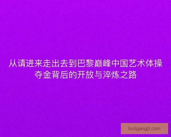 从请进来走出去到巴黎巅峰中国艺术体操夺金背后的开放与淬炼之路